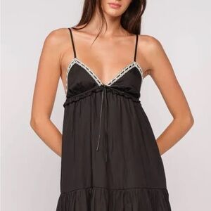 Sky to Moon Black Babydoll Mini Dress